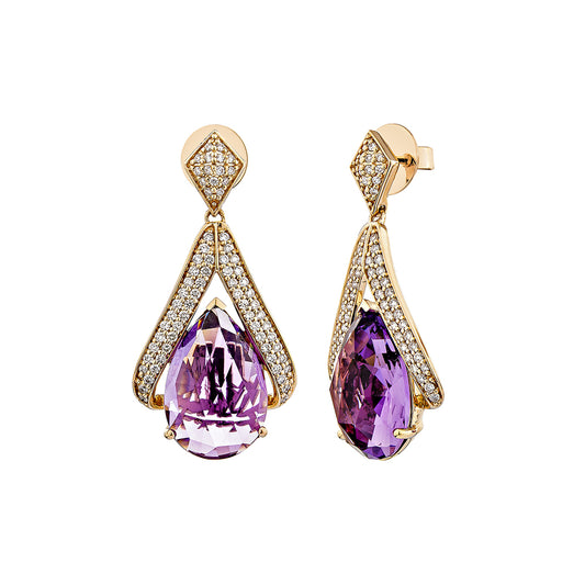 Amethyst Drop Earring