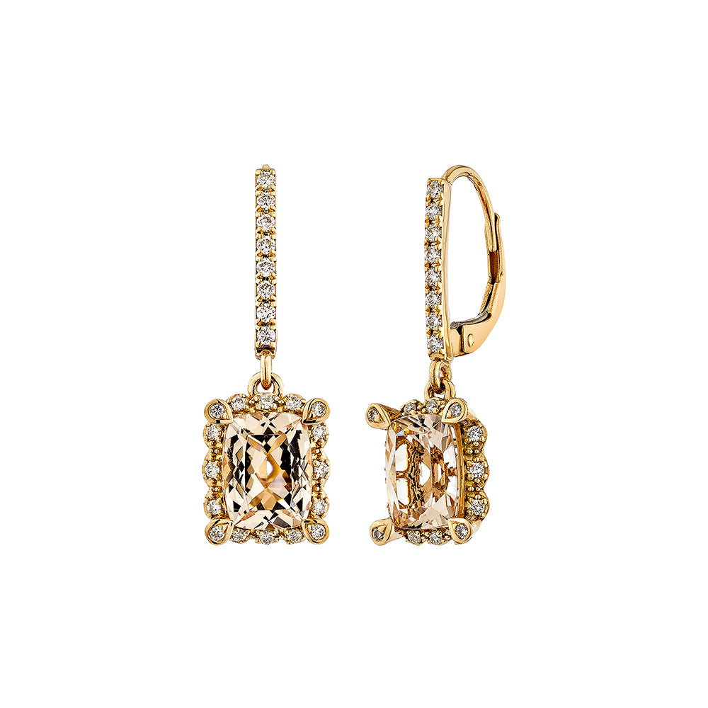 Morganite Drop Earring