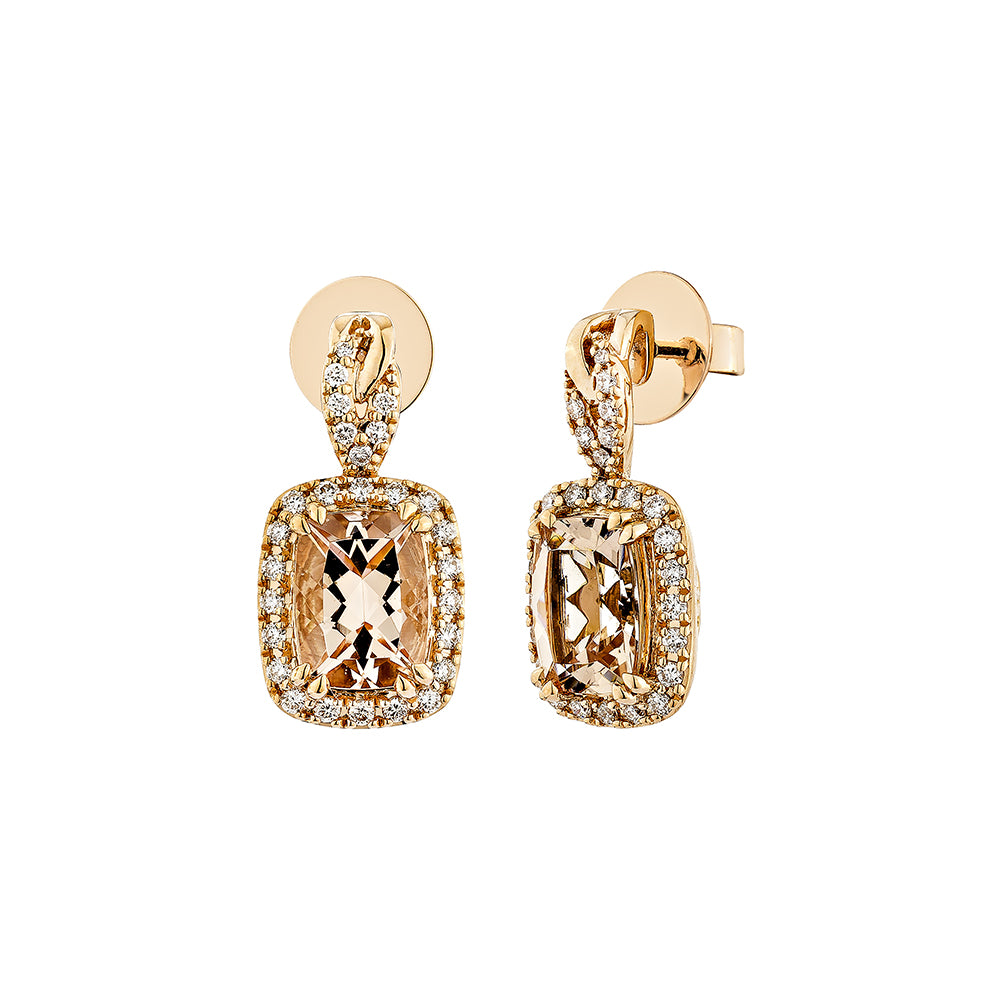 Morganite Drop Earring