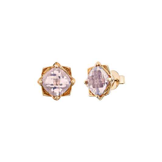 Lavender Quartz Stud Earring