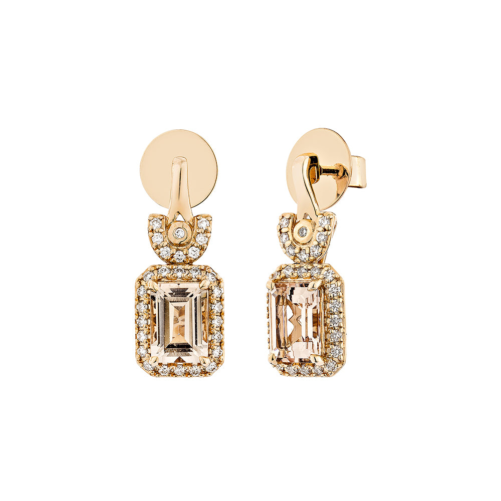 Morganite Drop Earring