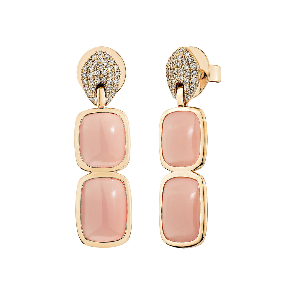 Guava Quartz Drop Earring