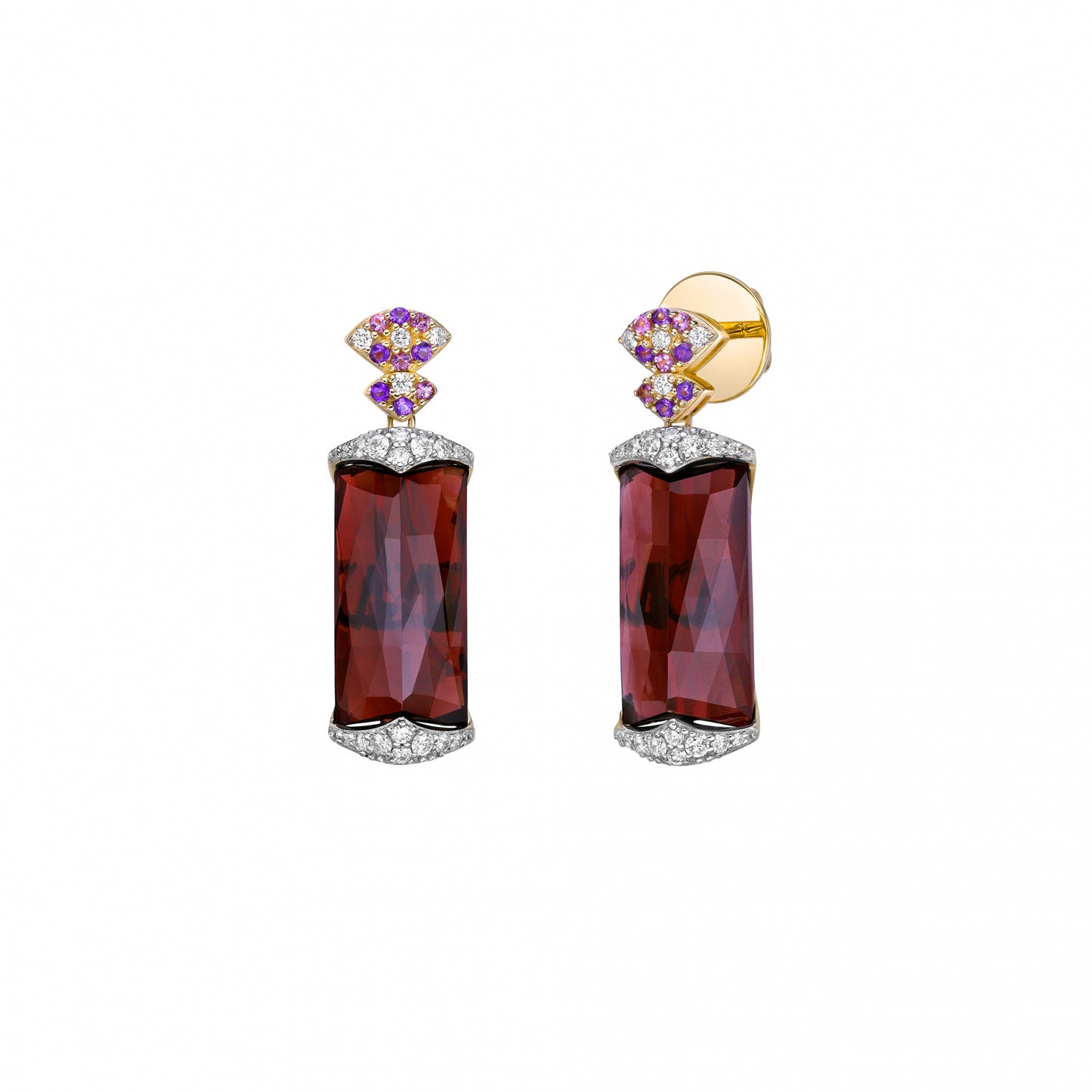 Red Garnet Drop Earring