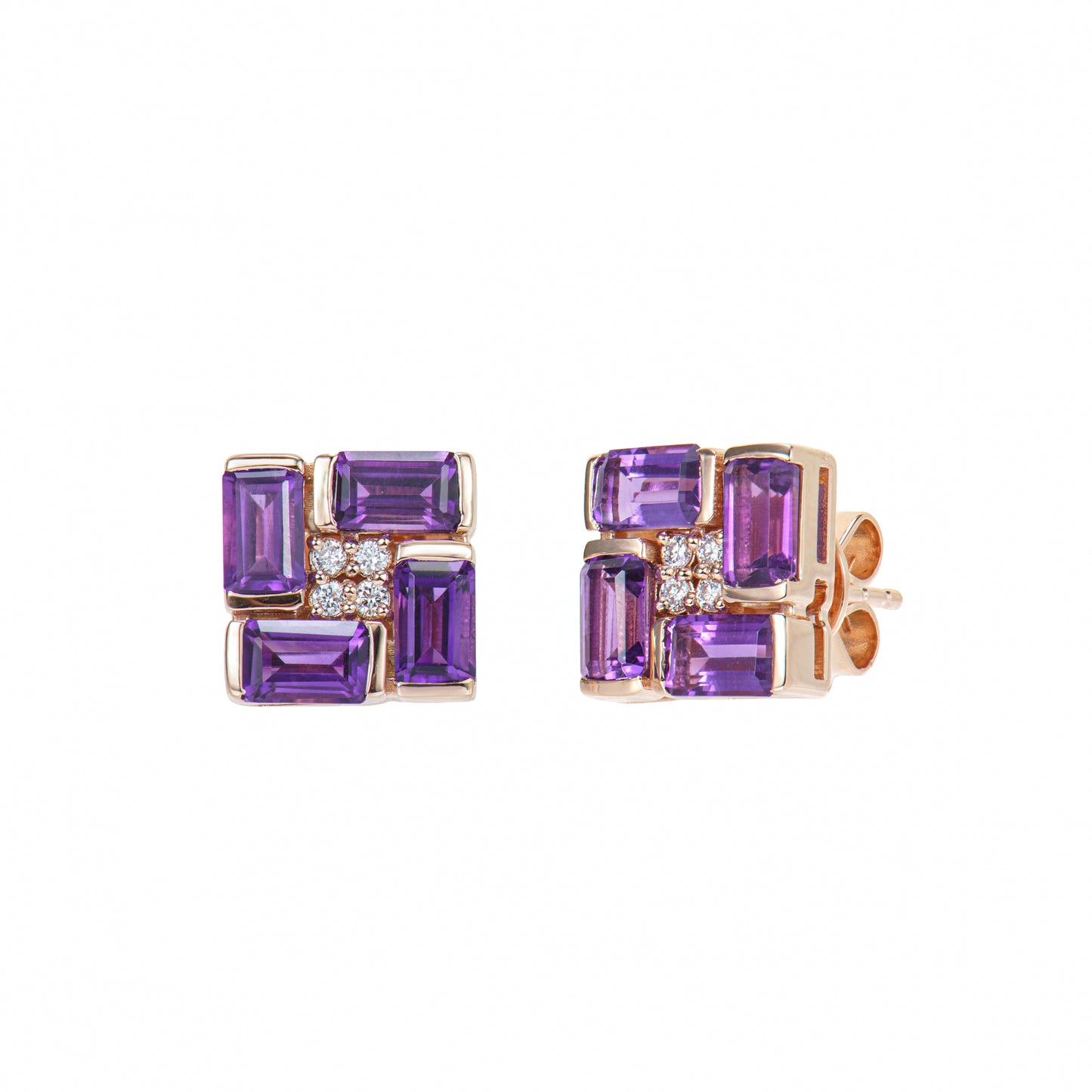 Amethyst Stud Earring