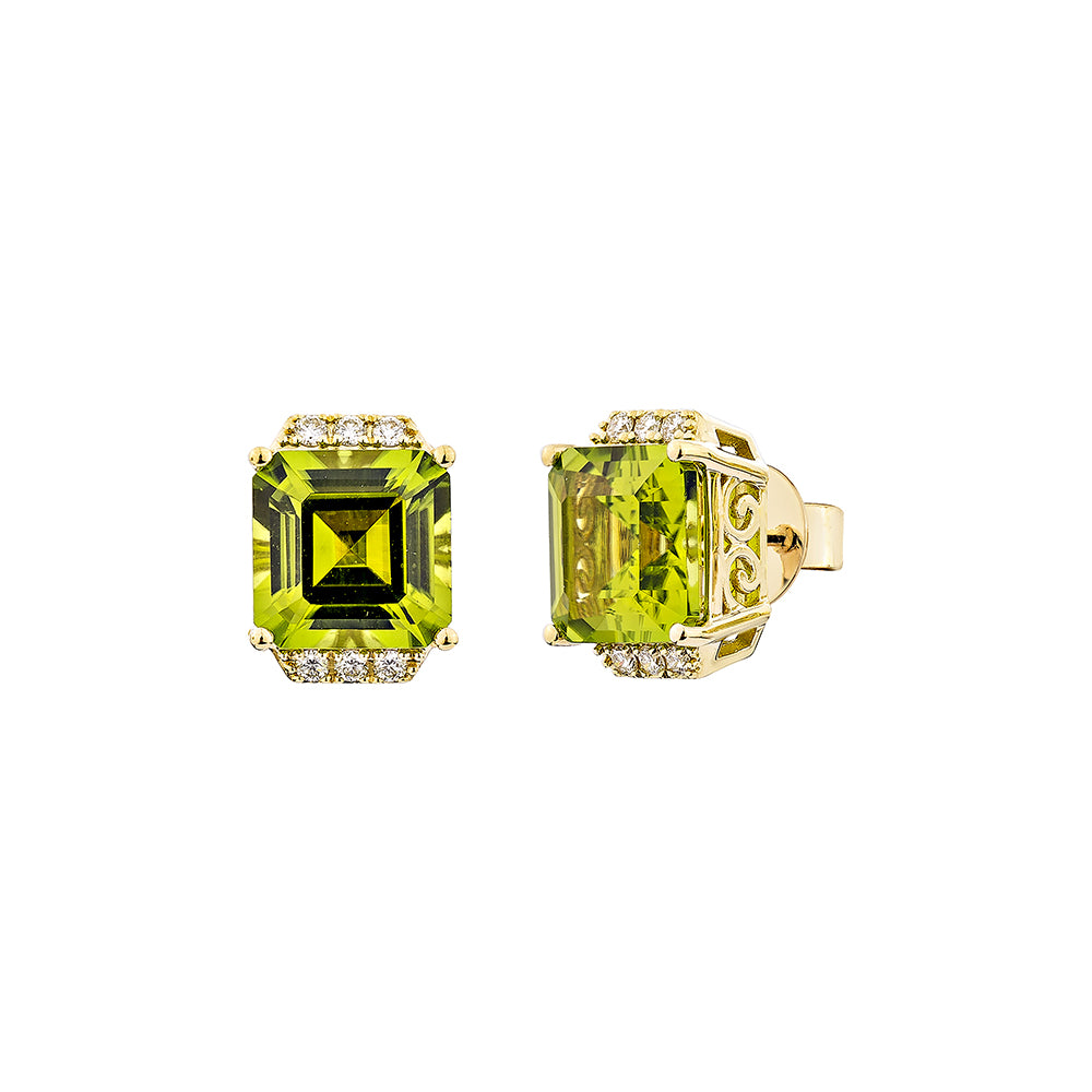 Peridot Stud Earring