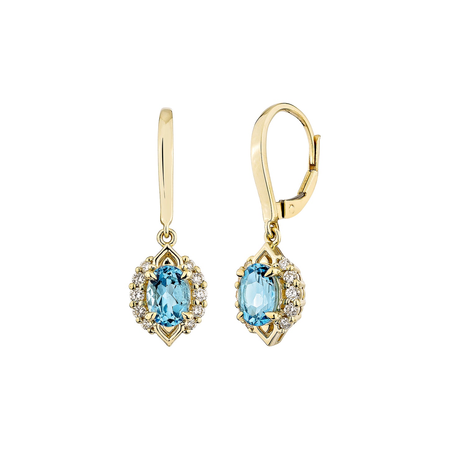 Swiss Blue Topaz Drop Earring