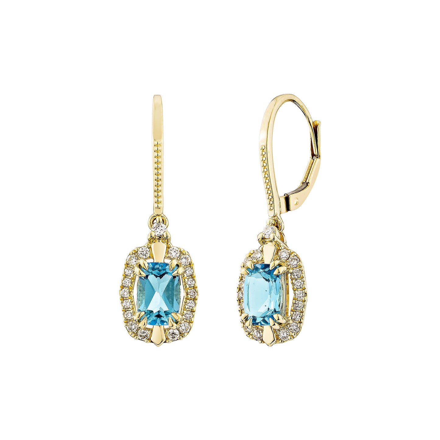 Swiss Blue Topaz Drop Earring