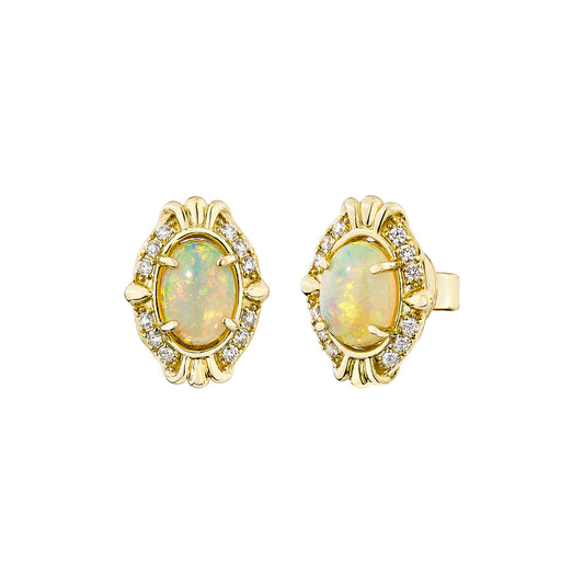 Opal Stud Earring