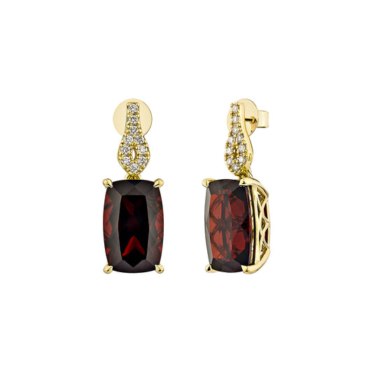 Garnet Drop Earring