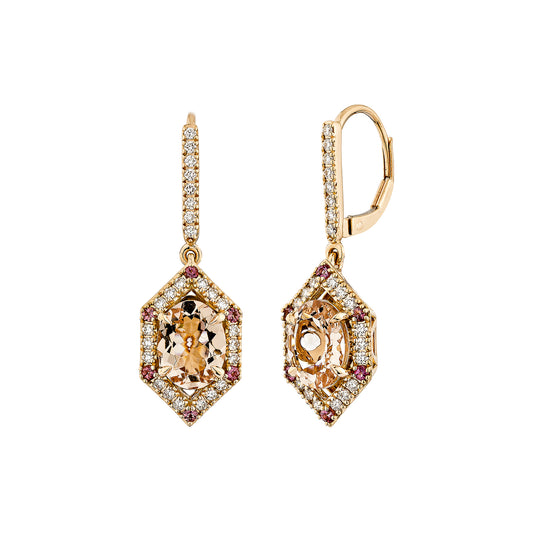 Morganite Drop Earring