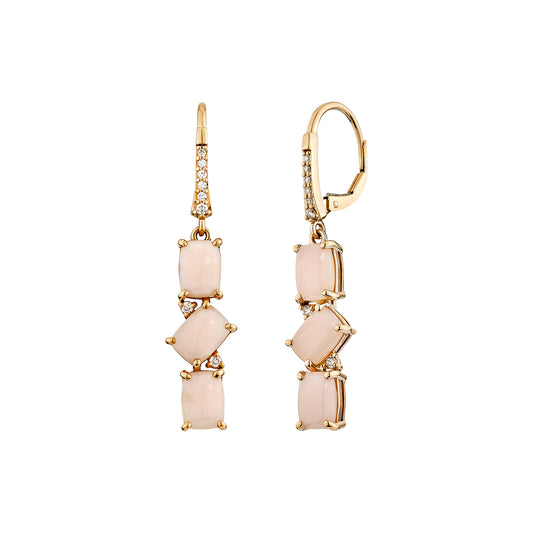 Pink Opal Drop Earring