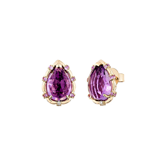 Amethyst Stud Earring