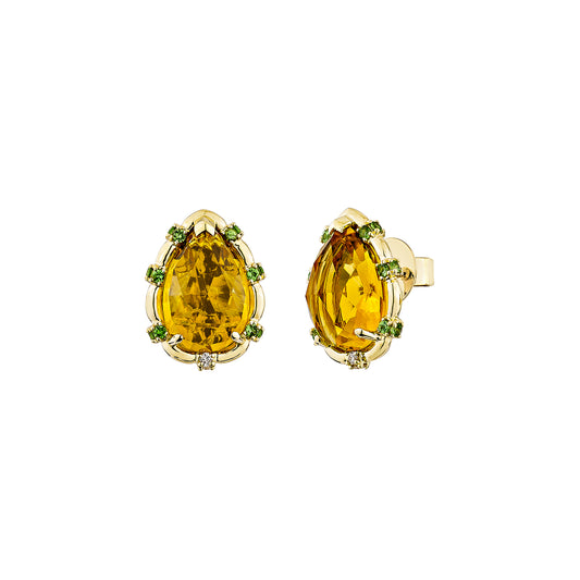 Citrine Stud Earring