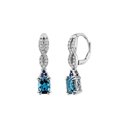 London Blue Topaz Crossover Earring