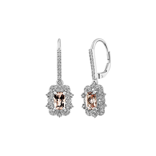 Pink Morganite Drop Earring