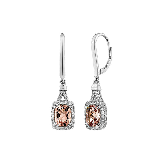 Pink Morganite Drop Earring