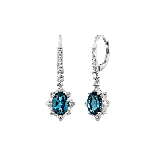 London Blue Topaz Drop Earring