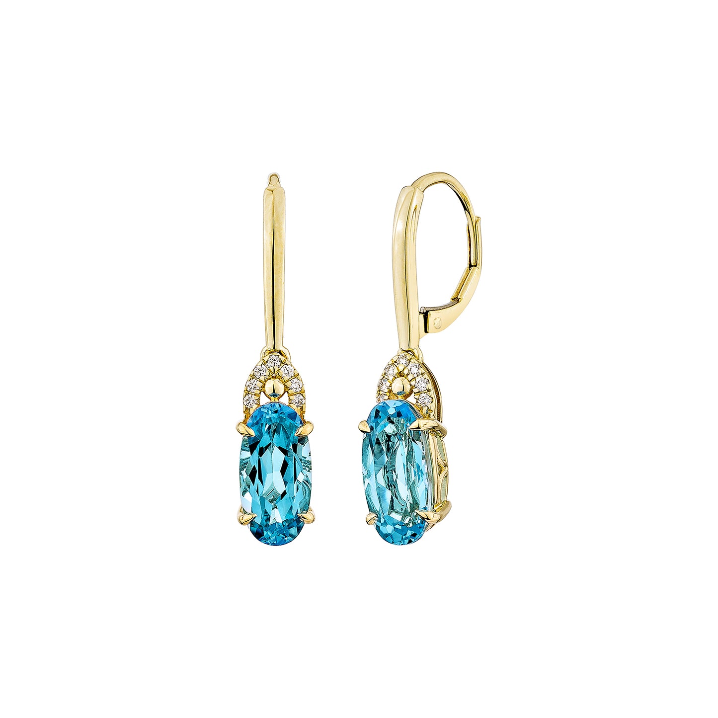 Swiss Blue Topaz Drop Earring