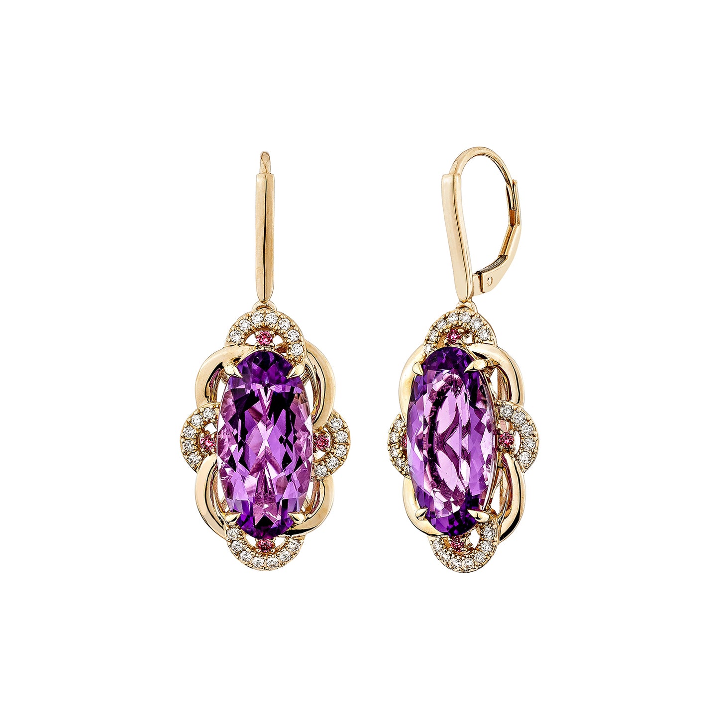 Amethyst Drop Earring