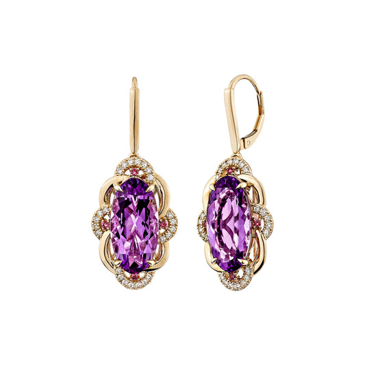 Amethyst Drop Earring