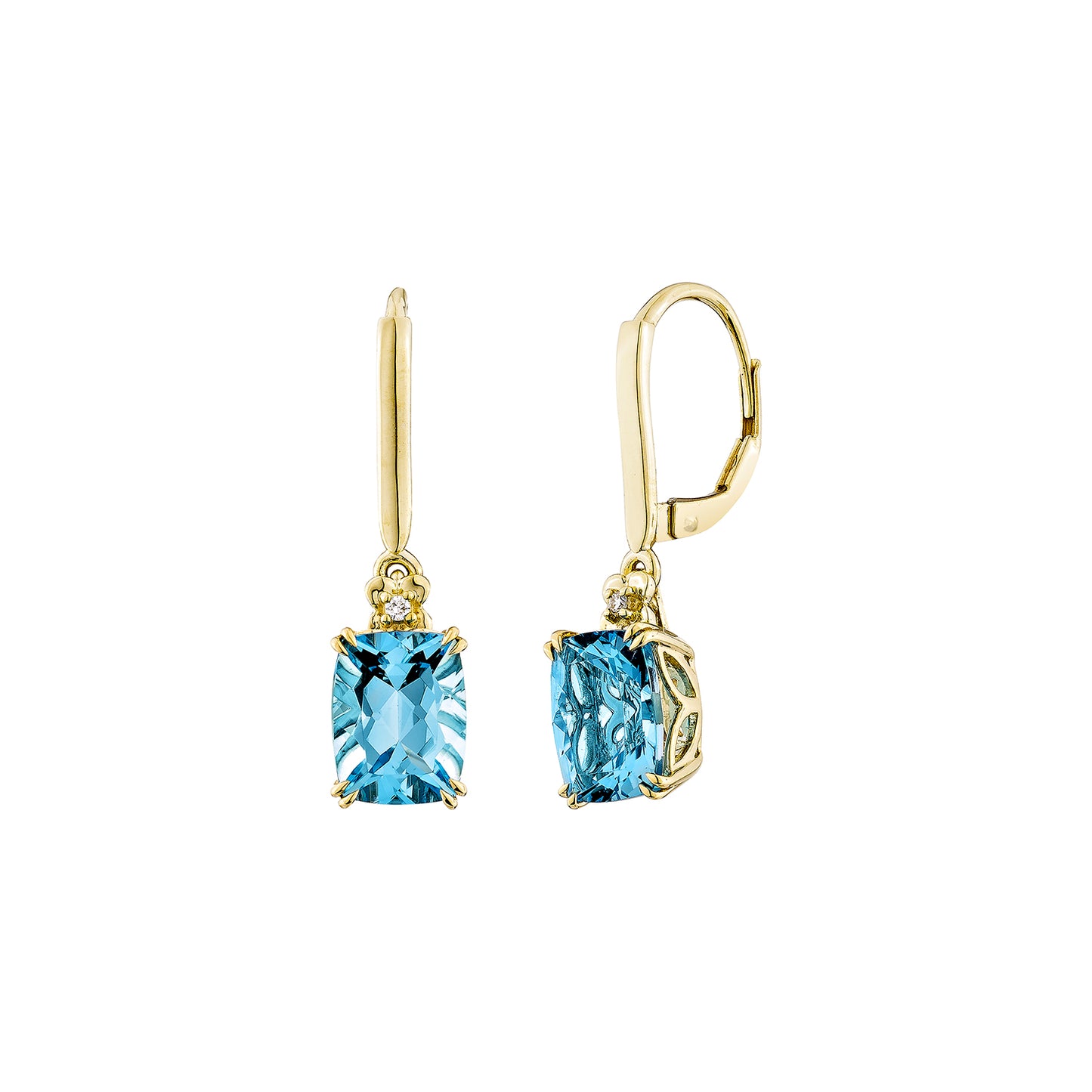 Swiss Blue Topaz Drop Earring