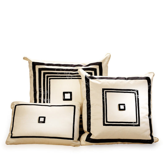 Masque De Femme Beaded Cushion