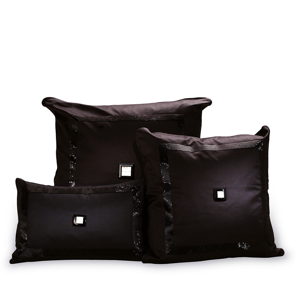 Masque De Femme Beaded Cushion