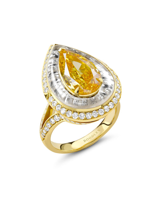 A Family Journey Havana Pear Orange Diamond Ring