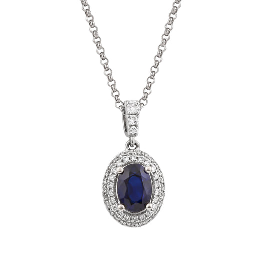 Blue Sapphire Classic Pendant