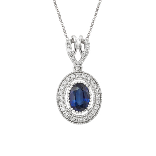 Blue Sapphire Classic Pendant