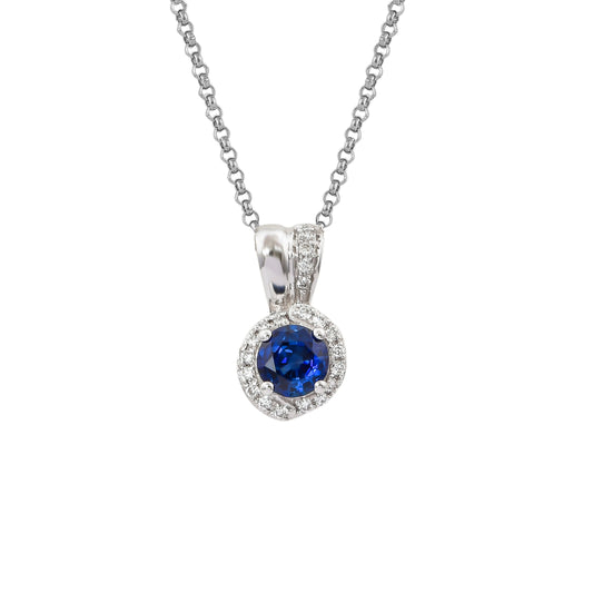 Blue Sapphire Classic Pendant