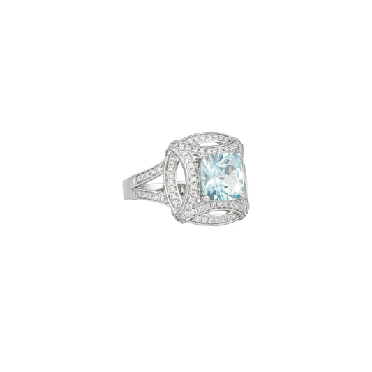 Aquamarine Classic Ring