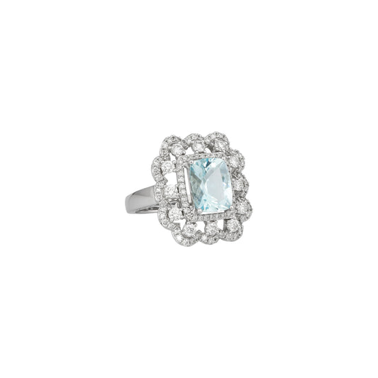 Aquamarine Classic Ring