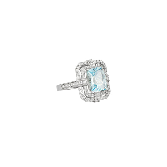 Aquamarine Classic Ring