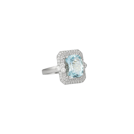 Aquamarine Classic Ring