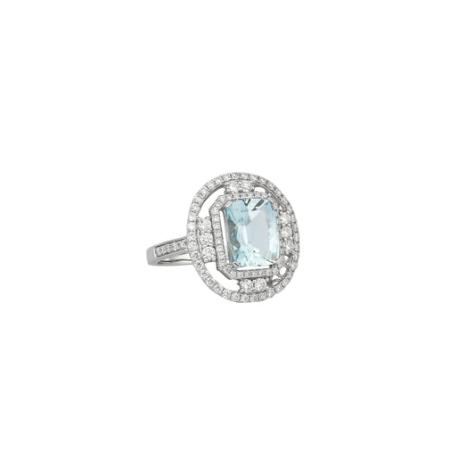 Aquamarine Classic Ring