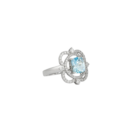 Aquamarine Classic Ring