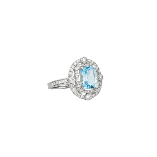 Aquamarine Classic Ring