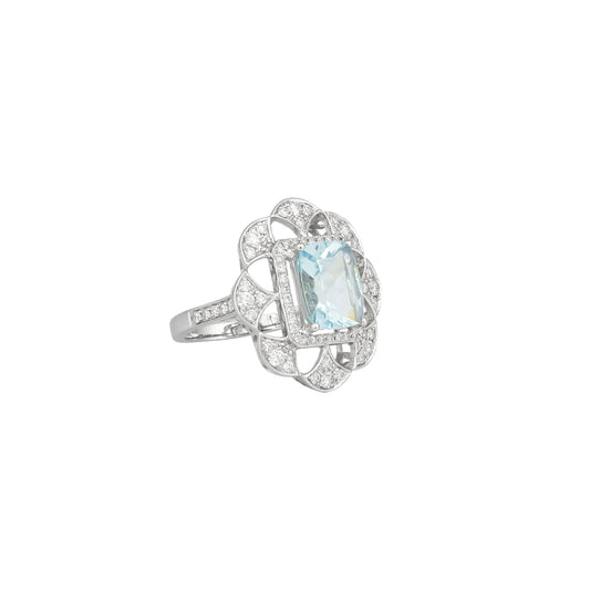 Aquamarine Classic Ring