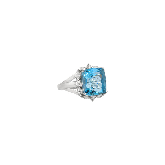 Aquamarine Cocktail Ring