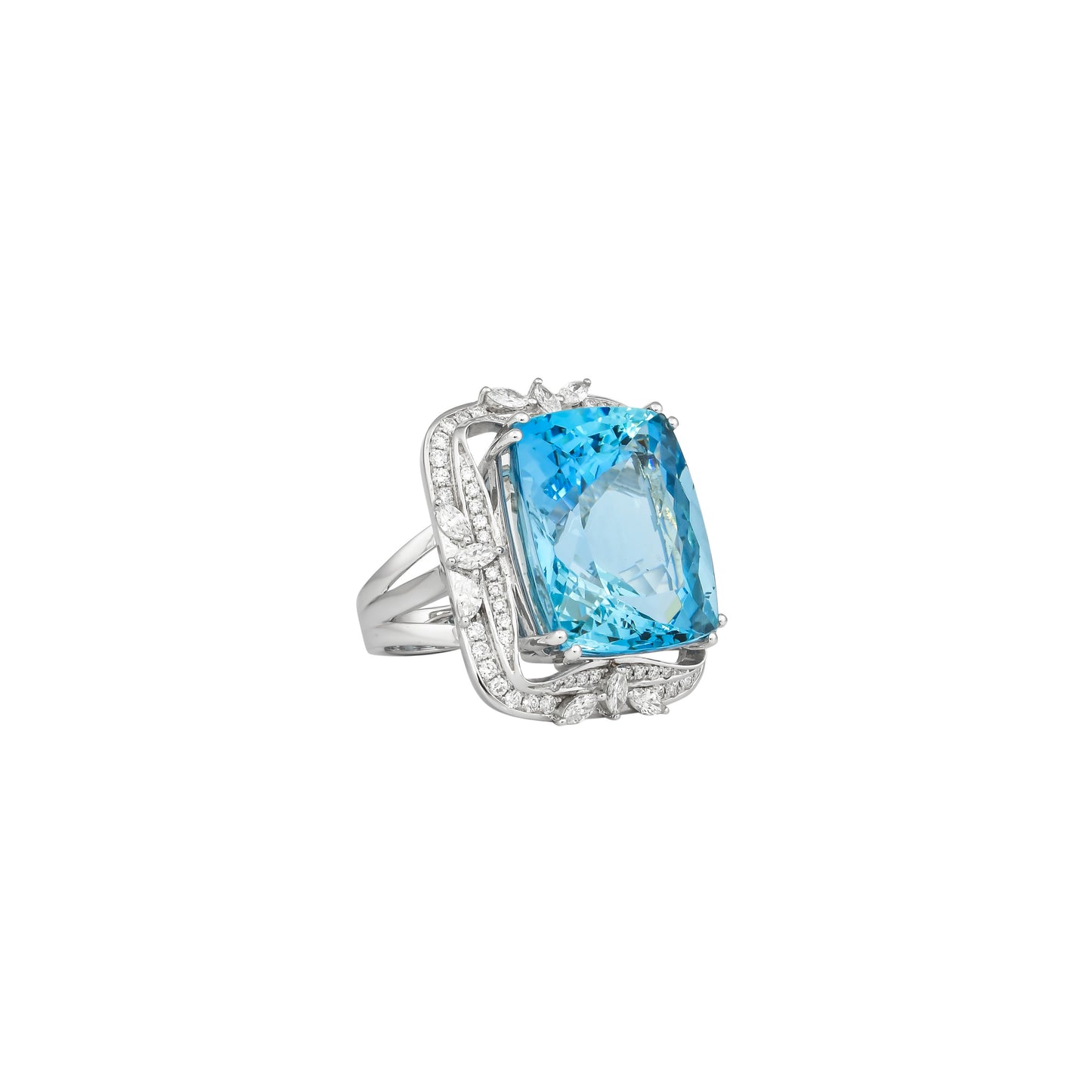 Aquamarine Cocktail Ring