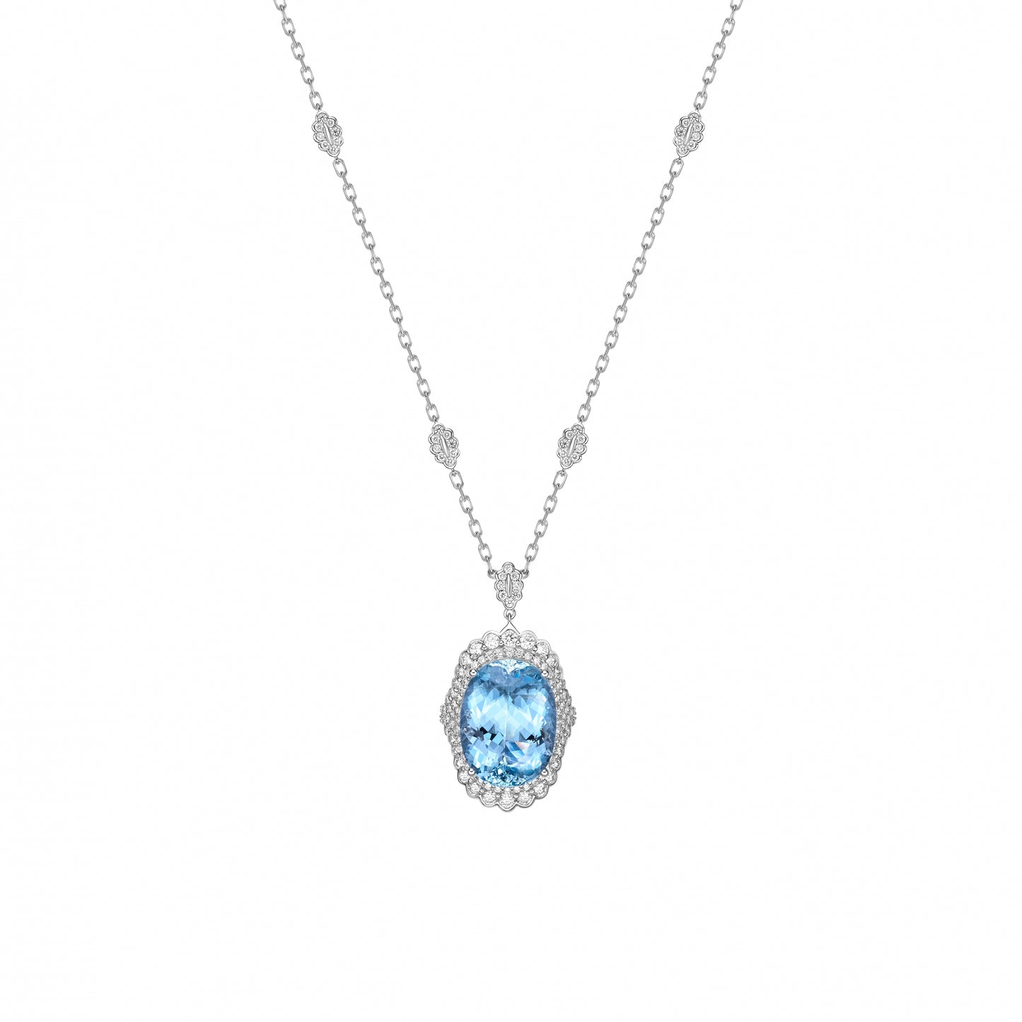 Ice Blue Santa Maria Aquamarine Necklace