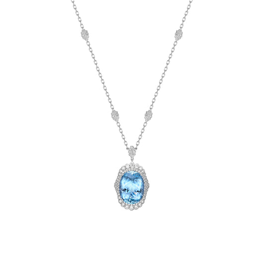 Ice Blue Santa Maria Aquamarine Necklace