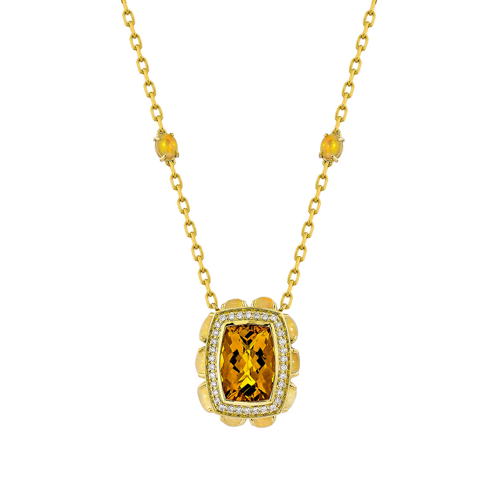 Golden Blaze Citrine Necklace