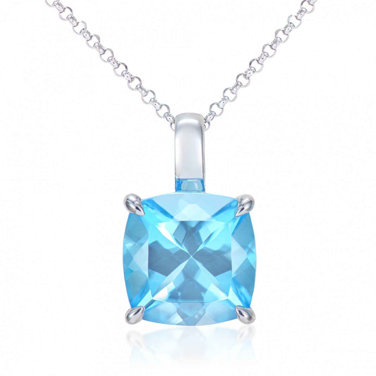 Swiss Blue Topaz Pendant