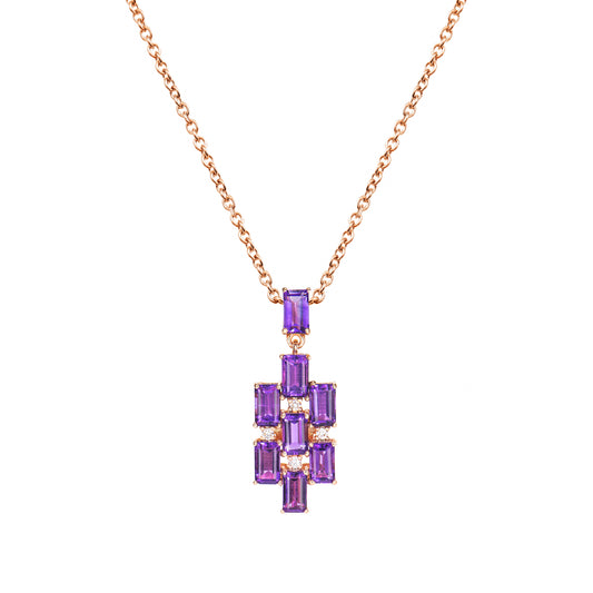 Amethyst Geometric Pendant