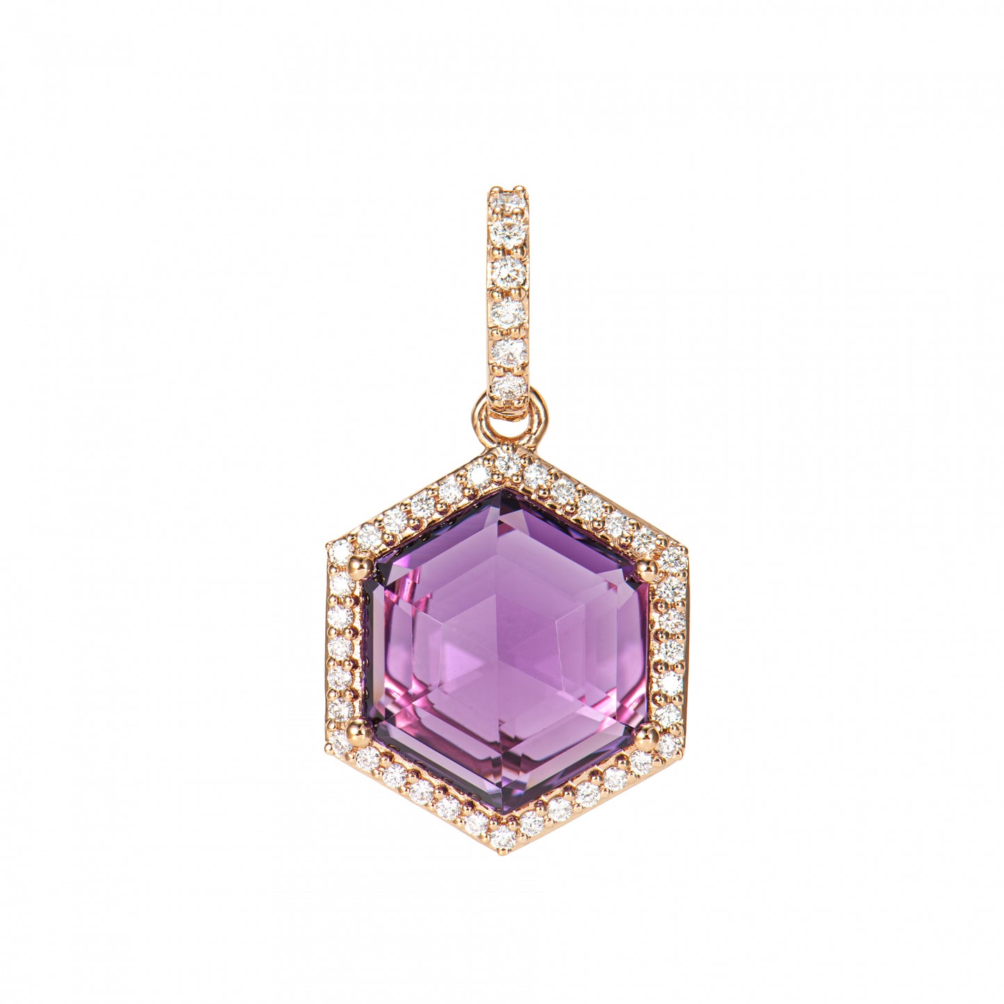 Amethyst Hexagon Pendant