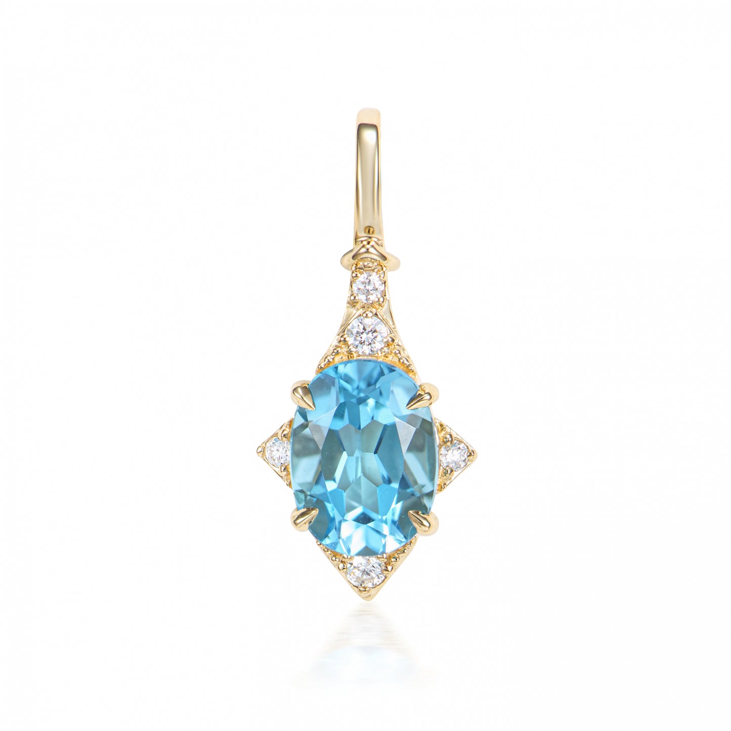 Swiss Blue Topaz Classic Pendant