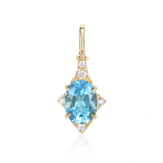 Swiss Blue Topaz Classic Pendant