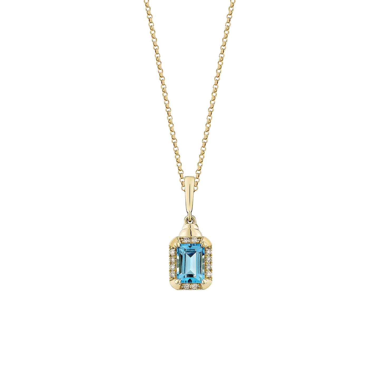 Swiss Blue Topaz Classic Pendant